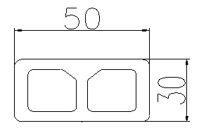 Drevoplastový profil SXJ-001 - schéma